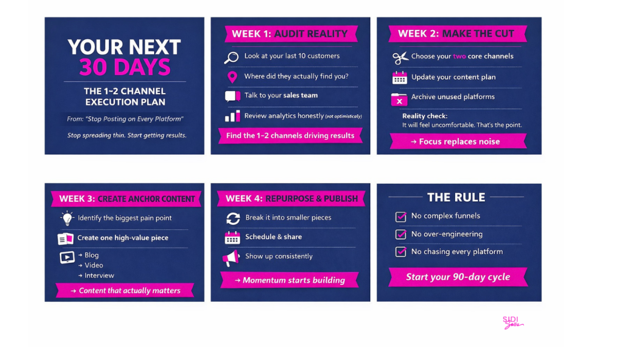Stop Posting on Every Platform. The 1-2 Channel Social Media Strategy That Actually Scales SME Marketing 3 image 17